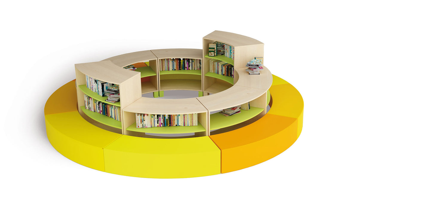 Bokhyller og sitteplasser - Oppsett 4